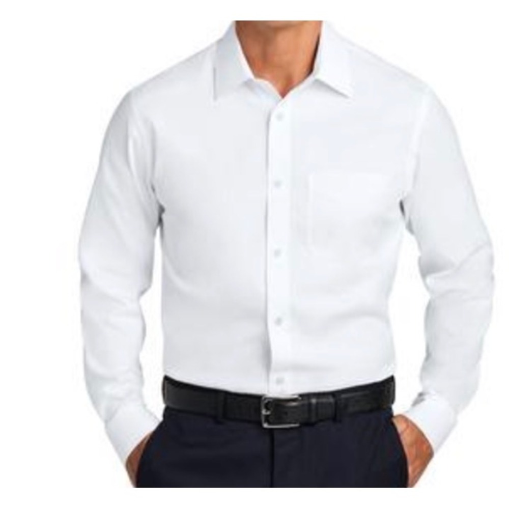 Brooks Brothers Dress Shirt Mens 17-36 White Regent Fit Non-Iron Supima Cotton